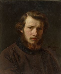 Autoportret w wieku 24 lat, 1858 r. autorstwa Franz Otto Scholderer