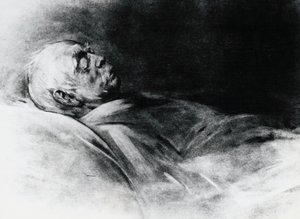 Otto von Bismarck (1815-1898) na łożu śmierci autorstwa Franz Seraph von Lenbach