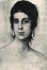 Portret Laury Acton (Neapol autorstwa Franz Seraph von Lenbach