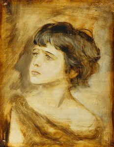 Głowa dziewczyny, 1879 autorstwa Franz Seraph von Lenbach