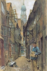 Tylna aleja w Hamburgu, 1891