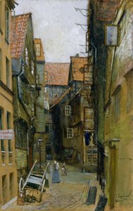 Ulica Matthiasstrasse w Hamburgu, 1891 r.