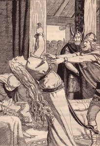 Ilustracja do Eddy: Germańscy bogowie i bohaterowie autorstwa Hansa von Wolzogen