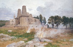 Ruiny świątyni, Ameryka Południowa autorstwa Franz Thiele