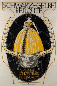 Czarno-żółta reduta Wiener Konzerthaus, 1914. autorstwa Franz Wacik