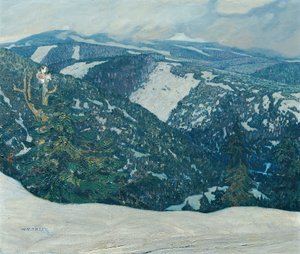 Krajobraz Gór Izerskich autorstwa Franz Wilhelm Jäger