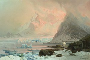 Letnia noc, Spitsbergen autorstwa Franz Wilhelm Schiertz