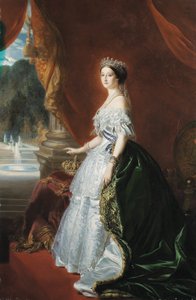 Pełnometrażowy portret cesarzowej Eugenii (olej na płótnie)