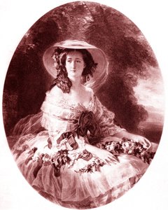 Impress Eugenia (1826-1920) (Eugenia z Montijo) żona Napoleona III. Grafika Auguste