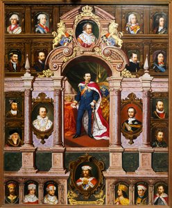 Tablica z portretami bawarskich królów z rodu Wittelsbachów, autorstwa Franza Xavera Thallmaiera autorstwa Franz Xaver Thallmaier