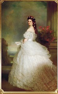 Cesarzowa Elżbieta w gwiaździstej sukni (olej na płótnie) autorstwa Franz Xaver Winterhalter
