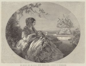 Jej Wysokość i Mały Książę Artur autorstwa Franz Xaver Winterhalter