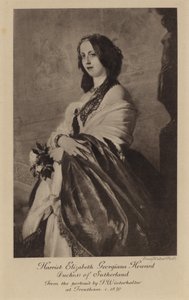 Lady Harriet Elizabeth Georgiana Howard (rycina) autorstwa Franz Xaver Winterhalter