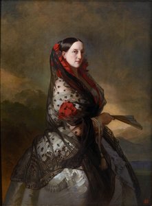 Maria Nikołajewna de Russie (1819-1876) - wielka księżna Maria Nikołajewna Rosji (1819-1876), księżna Leuchtenberg par Winterhalter, Franciszek Ksawery (1805-1873). Olej na płótnie, ok. 1856-1857, Państwowe Muzeum Sztuki im. A. Radishcheva, Saratów autorstwa Franz Xaver Winterhalter