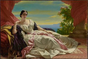 Portret Leonilli, księżniczki Sayn-Wittgenstein-Sayn autorstwa Franz Xaver Winterhalter