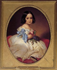 Portret Marie Charlotte Amelie z Saksonii, Imperatrice of Mexico (1840-1927) Obraz Xavera Winterhaltera (1806-1873) 1842 Nd. 0,72x0,58 m² autorstwa Franz Xaver Winterhalter