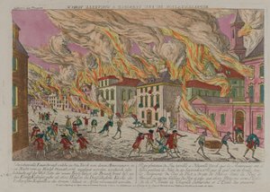 Pożar, Nowy Jork, ok. 1776