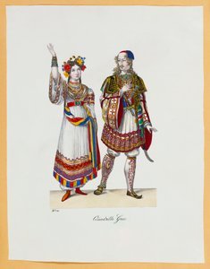 Kolekcja kostiumów kostiumowych, 1827 autorstwa Franz Xavier Nachtmann
