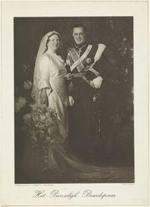 Portret Juliany, królowej Holandii i Bernharda van Lippe-Biesterfeld autorstwa Franz Ziegler