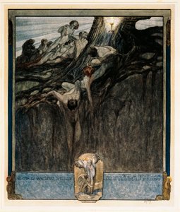 Austria, Wiedeń, Ilustracja Boskiej Komedii Dantego Alighieri (Niebo, Pieśń IV) autorstwa Franza von Bayrosa autorstwa Franz von (1866 1924) Bayros