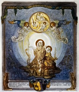 Wiara jest substancją rzeczy, na które mamy nadzieję, I dowodami tych, których nie widać, I to wydaje mi się jej ważność, kanto XXIV, Niebo, Boska Komedia Dantego Alighieri, ilustracja Franza von Bayrosa (1866-1924), Wiedeń