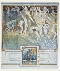 Ilustracja z „Boskiej komedii” Dantego, Inferno, Canto XIV. 28, 1921 (wc na papierze) autorstwa Franz von Bayros