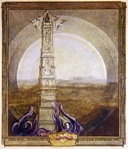 Ilustracja z Boskiej komedii Dantego, Paradiso, Canto I, 1921 (wc na papierze) autorstwa Franz von Bayros