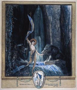 Ilustracja z Boskiej komedii Dantego, Czyściec, kanto XIV: 45, 1921 (wc na papierze) autorstwa Franz von Bayros
