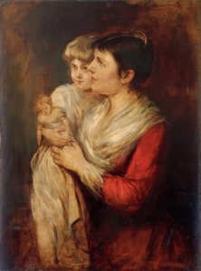 Klementyna von Schön-Renz z córką Hanną Elżbietą autorstwa Franz von Lenbach