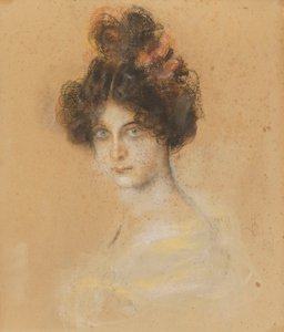 Franz von Lenbach - Portret australijskiej tancerki kankana Saharet, 1899 r. autorstwa Franz von Lenbach