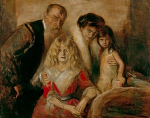 Franz von Lenbach z żoną i córkami