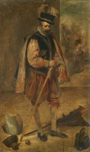 Nadworny błazen Filipa IV Hiszpanii, kopia według obrazu Velázqueza w Madrycie autorstwa Franz von Lenbach