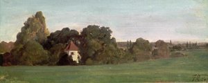 Krajobraz z kaplicą autorstwa Franz von Lenbach