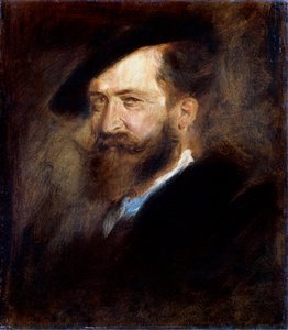 Portret artysty Wilhelma Buscha, 1832-1908, 1877-1880. autorstwa Franz von Lenbach