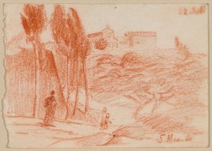 S. Miniato al Monte we Florenz autorstwa Franz von Lenbach