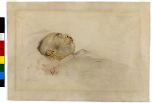 Cesarz Franciszek Józef I na łożu śmierci autorstwa Franz von Matsch