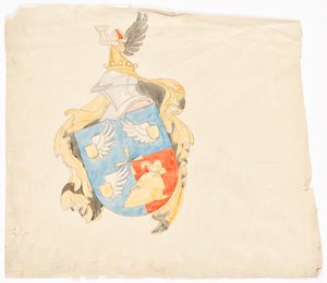 Projekt herbu rodzinnego autorstwa Franz von Matsch