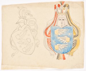 Projekt herbu rodzinnego autorstwa Franz von Matsch