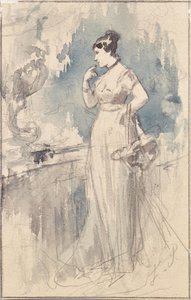 Lady in langem Kleid autorstwa Franz von Persoglia