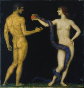 Adam i Ewa autorstwa Franz von Stuck
