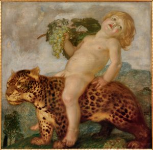 Chłopiec Bachus na panterze autorstwa Franz von Stuck