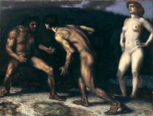Bitwa o kobietę autorstwa Franz von Stuck