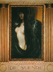 Grzech autorstwa Franz von Stuck
