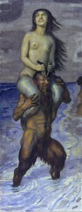 Faun i syrena autorstwa Franz von Stuck