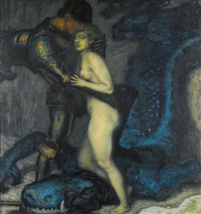 „Le tueur de dragons” (Pogromca smoków) Obraz Franza Rittera von Stuck (1863-1928) 1913 Kolekcja prywatna autorstwa Franz von Stuck