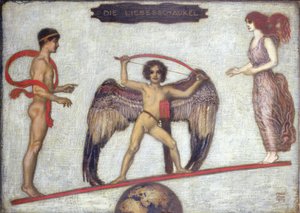Miłość Huśtawka autorstwa Franz von Stuck