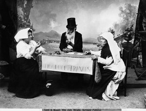 Pisarz publiczny w Neapolu, c.1890 (szklana płyta)