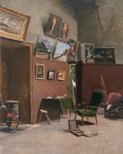 Pracownia artysty przy Rue Furstenberg, 1865.