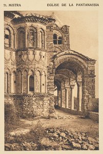 Mistra. Eglise de la Pantanassia autorstwa Frédéric Boissonnas