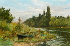 Ciche miejsce nad Tamizą, 1882 autorstwa Fred Hines